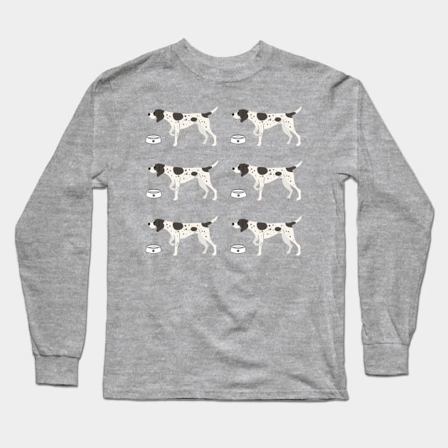 German Shorthaired Pointer Dog Pattern Long Sleeve T-Shirt by Maful